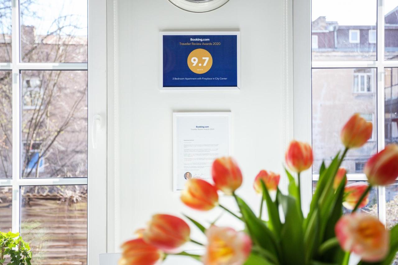3 Bedroom Apartment 24H Self Check In, Free Parking, Ac, Fireplace Вильнюс Экстерьер фото